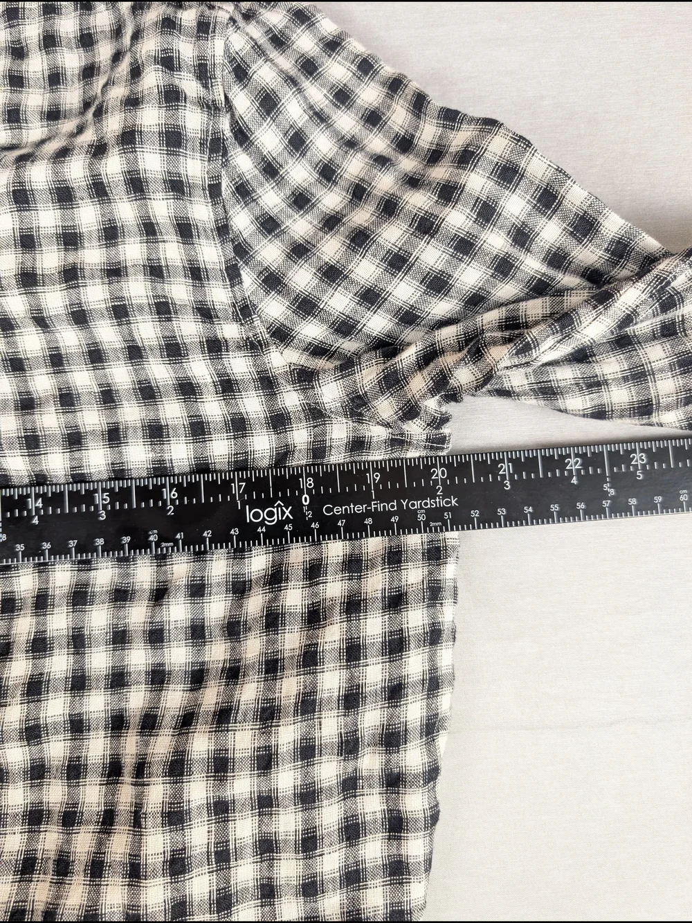 Quince 100% European Linen Plaid Button Down Shirt Women's M Black White - Picture 8 of 9